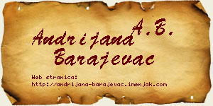 Andrijana Barajevac vizit kartica
